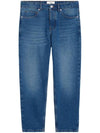 Low Rise Straight Jeans Blue - AMI - BALAAN 1