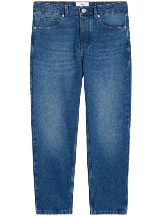 Low Rise Straight Jeans Blue - AMI - BALAAN 1