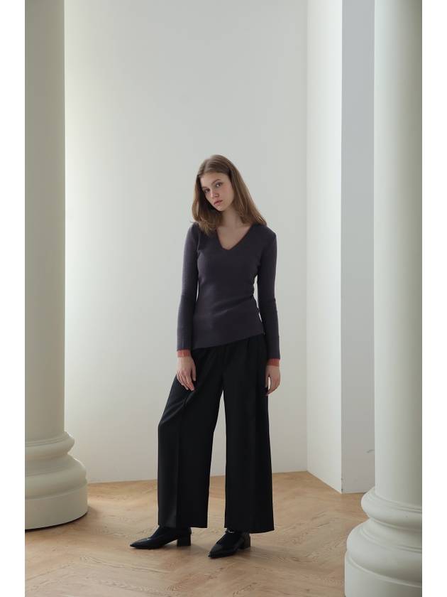 Kaisienne wide slacks set up pants black - CAHIERS - BALAAN 5