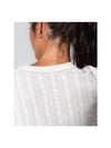 Women's V-neck Cable Knit Top White - BRUNELLO CUCINELLI - BALAAN 6