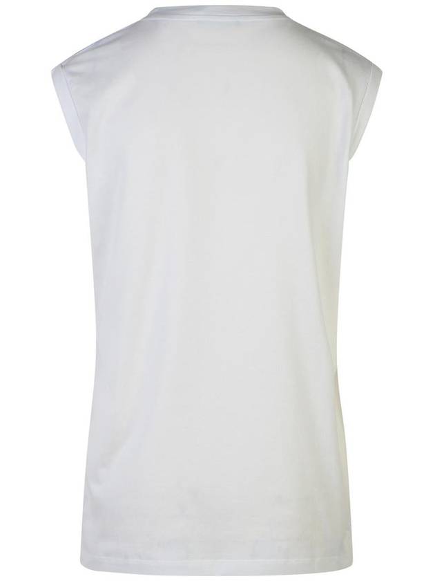 Balmain White Cotton Tank Top - BALMAIN - BALAAN 3