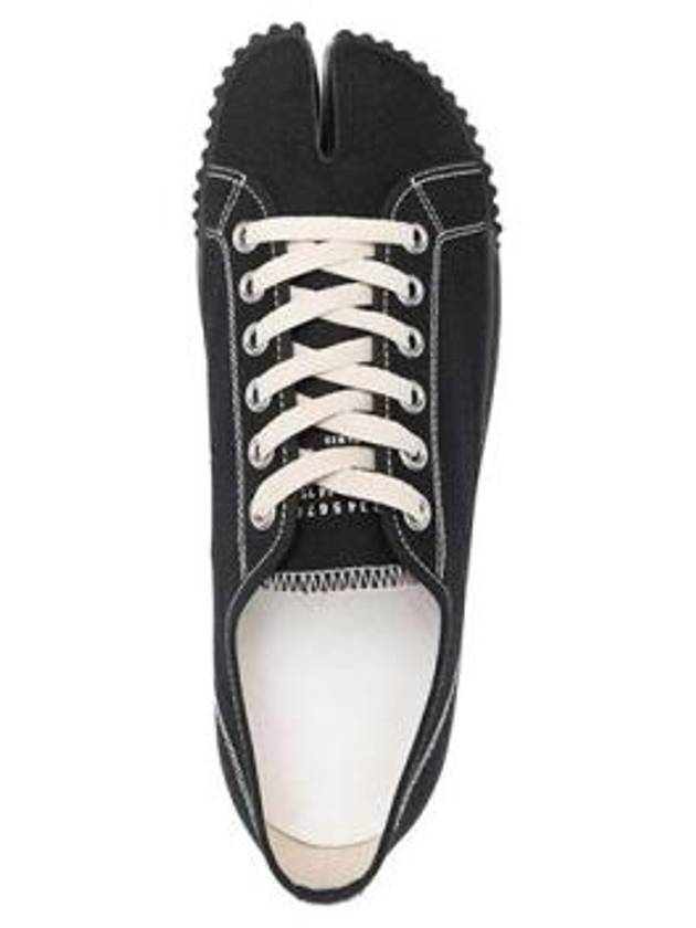 Tabi Cotton Low Top Sneakers Black - MAISON MARGIELA - BALAAN 5