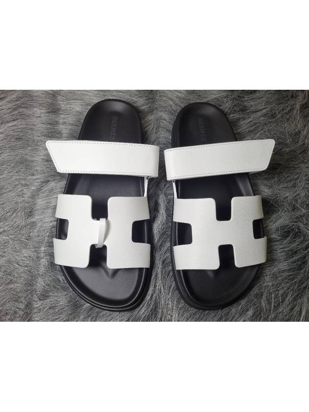 Chypre Calfskin Sandals Blanc - HERMES - BALAAN 2