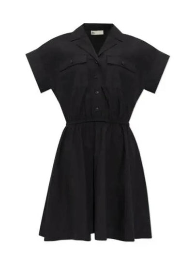 Cotton Poplin Shirt Short Dress Black - TORY BURCH - BALAAN 2