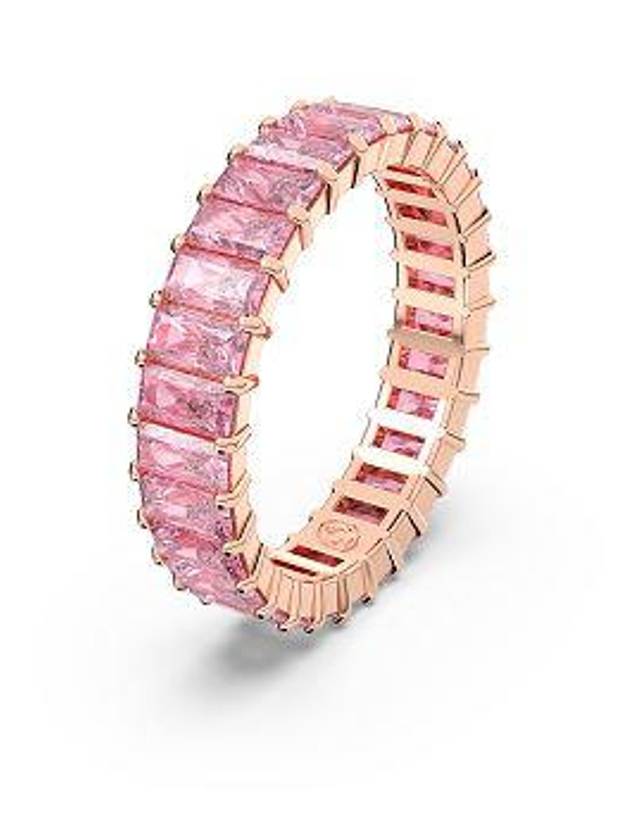 Matrix Baguette Cut Ring Rose Gold Pink - SWAROVSKI - BALAAN 2