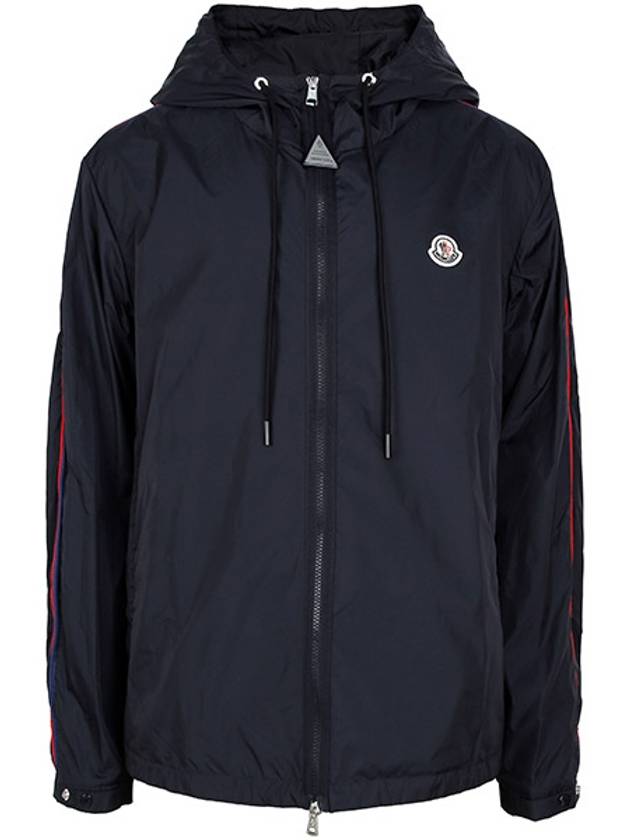 Navy Blue Hatab Windbreaker Hooded Jacket HATTAB 775 00609 - MONCLER - BALAAN 1