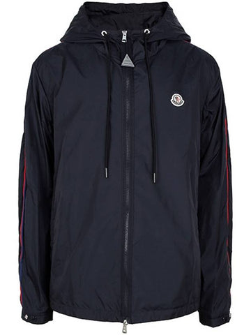 Navy Blue Hatab Windbreaker Hooded Jacket HATTAB 775 00609 - MONCLER - BALAAN 1