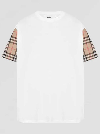 Vintage Check Sleeve Short Sleeve T-Shirt White - BURBERRY - BALAAN 2