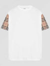 Vintage Check Sleeve Short Sleeve T-Shirt White - BURBERRY - BALAAN 2