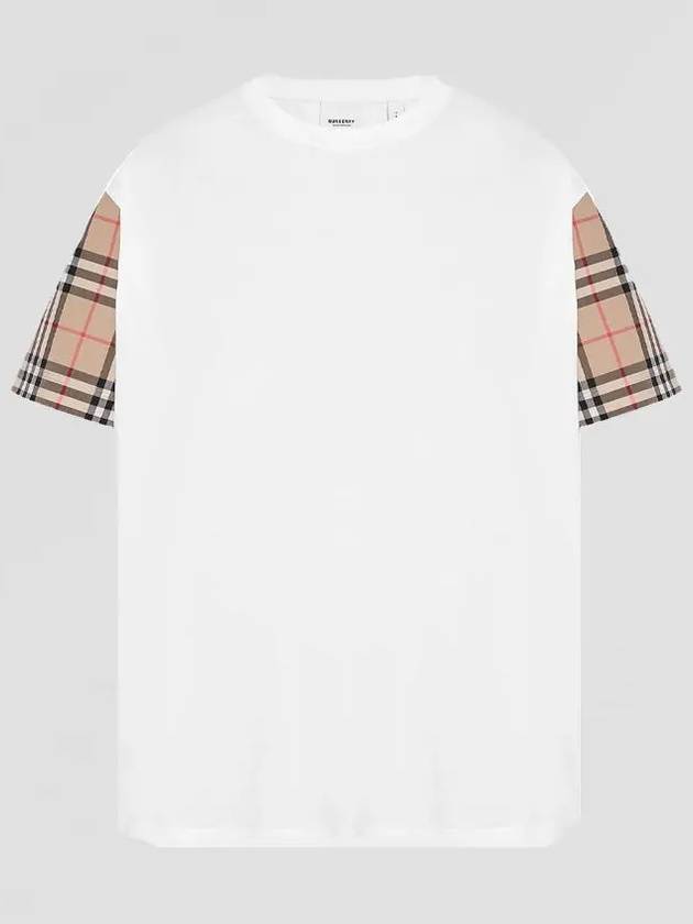 Vintage Check Sleeve Short Sleeve T-Shirt White - BURBERRY - BALAAN 2