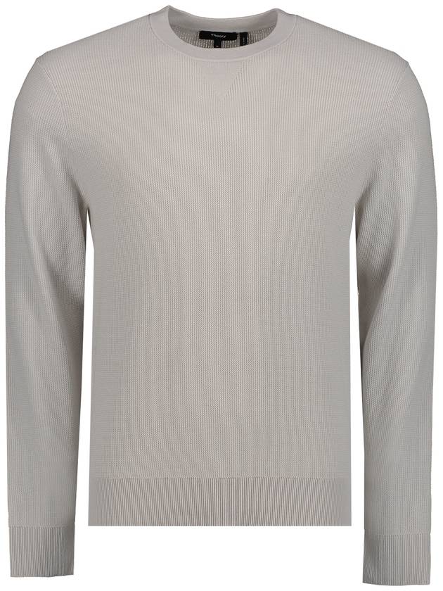 Men's Myhlo Crew Neck Knit Top Grey - THEORY - BALAAN 1