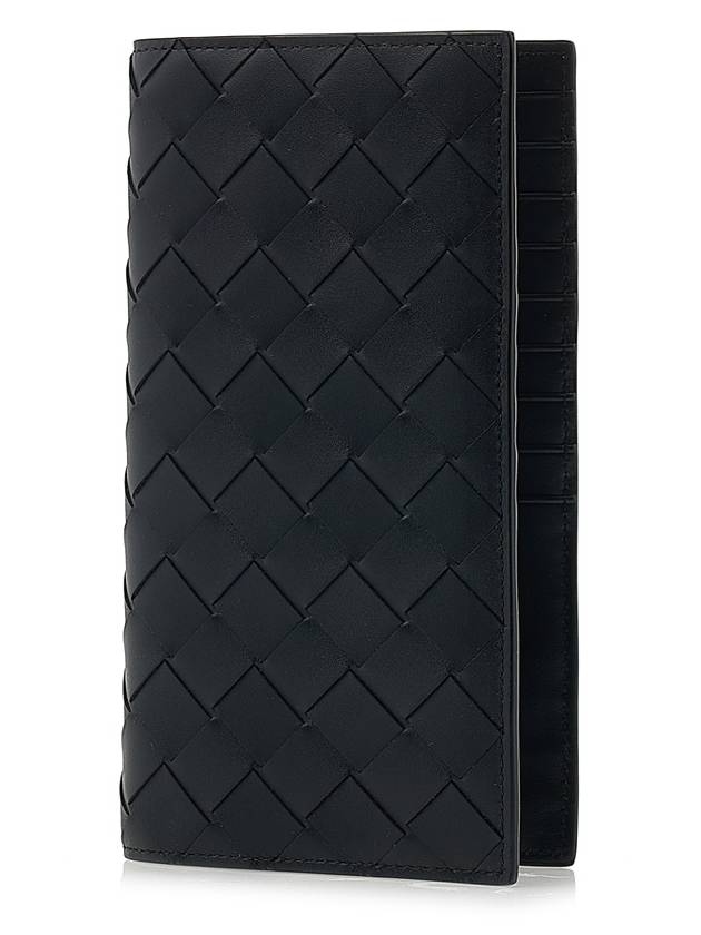 Intrecciato Leather Slim Long Wallet Black - BOTTEGA VENETA - BALAAN 2