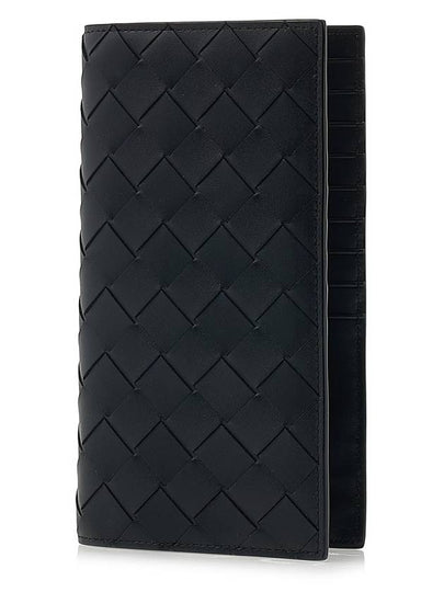 Intrecciato Leather Slim Long Wallet Black - BOTTEGA VENETA - BALAAN 2