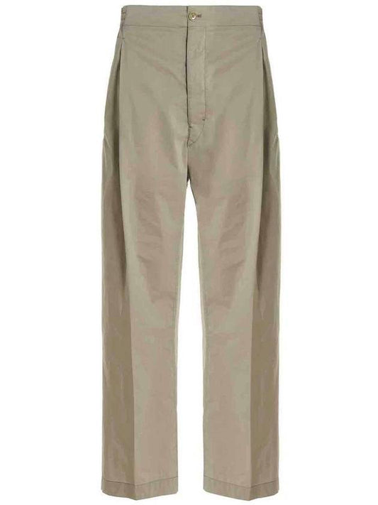 Men's Front Straight Pants Beige - LEMAIRE - BALAAN.