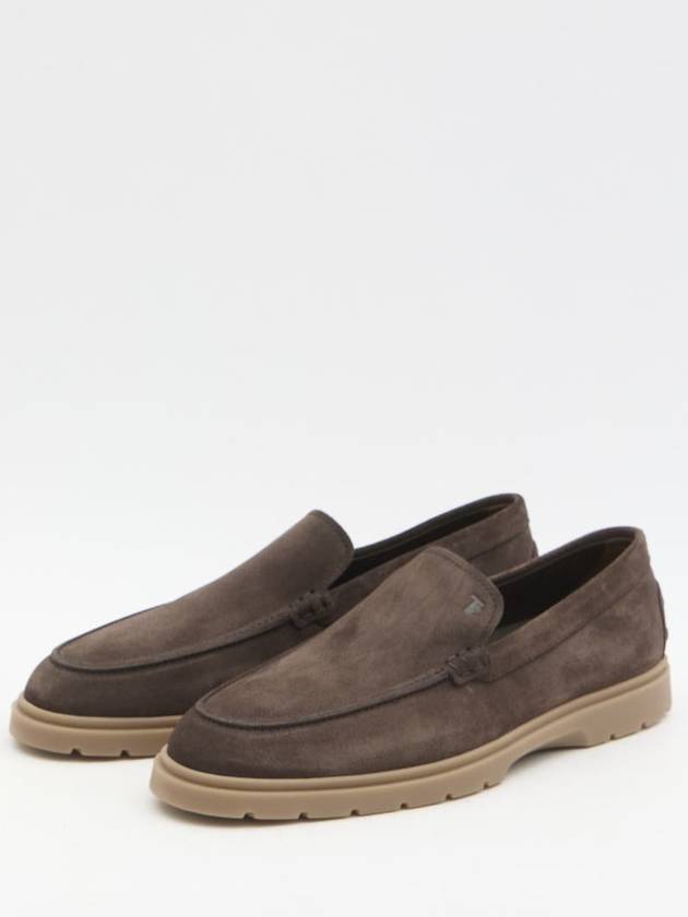 Suede Slipper Loafers Brown - TOD'S - BALAAN 3