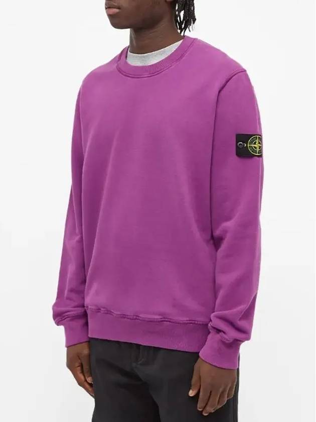 Wappen Patch Crewneck Sweatshirt Purple - STONE ISLAND - BALAAN 4