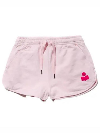 Mifa Logo Print Cotton Shorts Light Pink - ISABEL MARANT - BALAAN 2