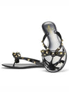 Rubber Rockstud Flip Flops Black - VALENTINO - BALAAN 4