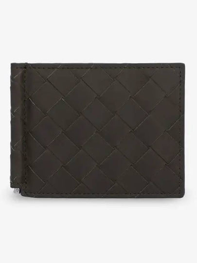 Intrecciato Money Clip Half Wallet Dark Brown - BOTTEGA VENETA - BALAAN 2