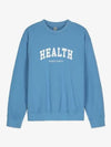 Health Print Crew Neck Cotton Long Sleeve T-shirt Light Blue - SPORTY & RICH - BALAAN 2