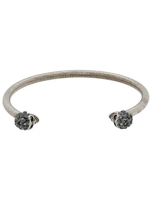 Skull Cubic Bangle Bracelet Silver - ALEXANDER MCQUEEN - BALAAN 2