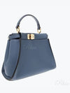 Peekaboo Small Leather Tote Bag Blue - FENDI - BALAAN 2