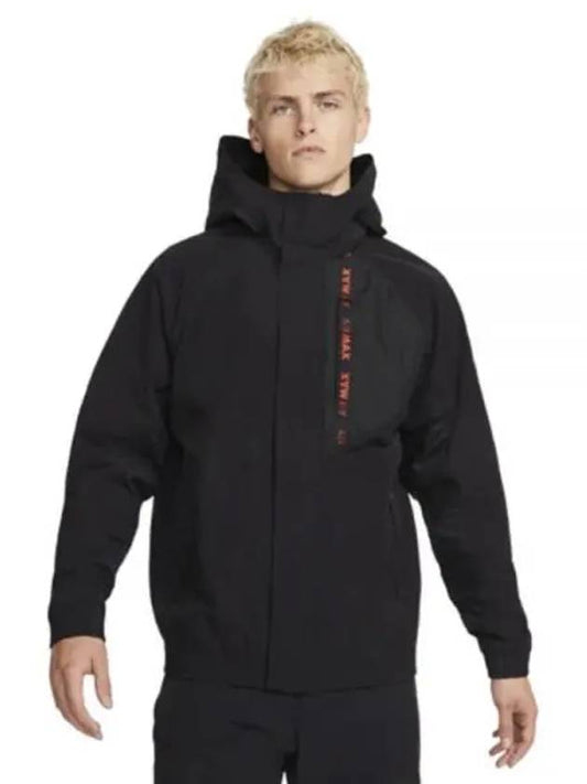 Air Max Woven Hooded Jacket Black - NIKE - BALAAN 2