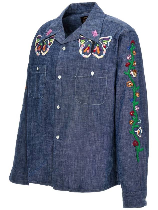 Needles Chambray Embroidery Shirt - NEEDLES - BALAAN 3