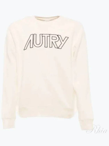 Men's brushed sweatshirt SWIM 408W WHITE - AUTRY - BALAAN 1