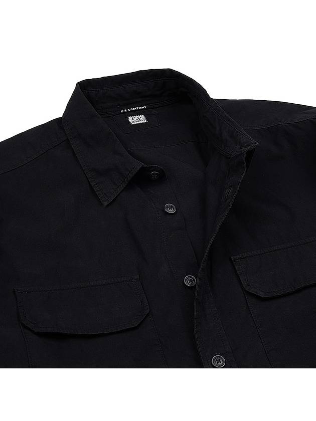 Gabardine Long Sleeve Shirt Black - CP COMPANY - BALAAN 11