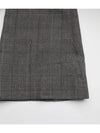 Prince Of Wales Wool Linen Straight Pants Grey - GUCCI - BALAAN 8