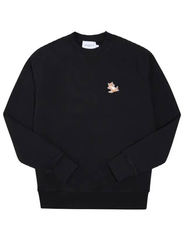 Chillax Fox Patch Classic Sweatshirt Black - MAISON KITSUNE - BALAAN 3