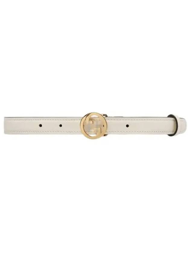 Blondie Thin Leather Belt White - GUCCI - BALAAN 2