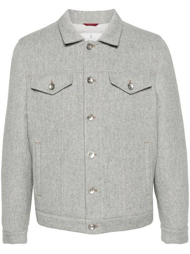 Brunello Cucinelli Coats Light Grey - BRUNELLO CUCINELLI - BALAAN 1