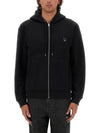 Bold Fox Head Patch Cotton Zip-Up Hoodie Black - MAISON KITSUNE - BALAAN 2