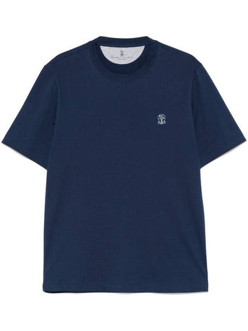 Brunello Cucinelli T-shirts and Polos Blue - BRUNELLO CUCINELLI - BALAAN 1