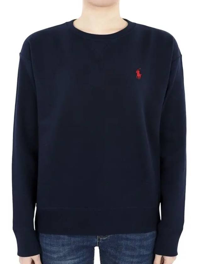 Embroidered Logo Pony Sweatshirt Navy - POLO RALPH LAUREN - BALAAN 3