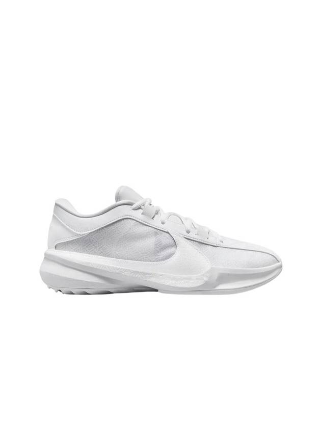 Zoom Freak 5 Team Low Top Sneakers Triple White - NIKE - BALAAN 1