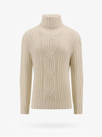 23 fw Cashmere Sweater WITH FRONTAL Braiding M22300003C2723 B0650782672 - BRUNELLO CUCINELLI - BALAAN 1