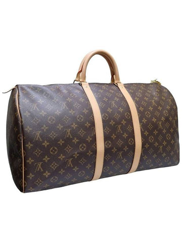 Women s M41424 Monogram Canvas Keepall 55 Travel Tote Bag Built in Chip - LOUIS VUITTON - BALAAN 1