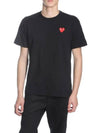 Play Red Heart Waffen Short Sleeve T-Shirt Black P1 T108 1 - COMME DES GARCONS PLAY - BALAAN 5