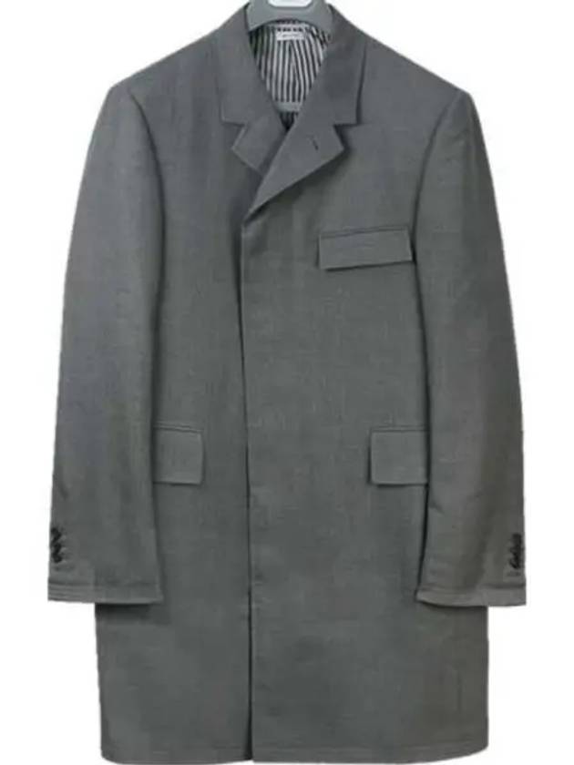 Coat Super 120 Count Twill Classic Chesterfield MOC005A 00626 035 - THOM BROWNE - BALAAN 2