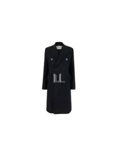 Classic Fit Wool Double Coat Black - AMI - BALAAN 2