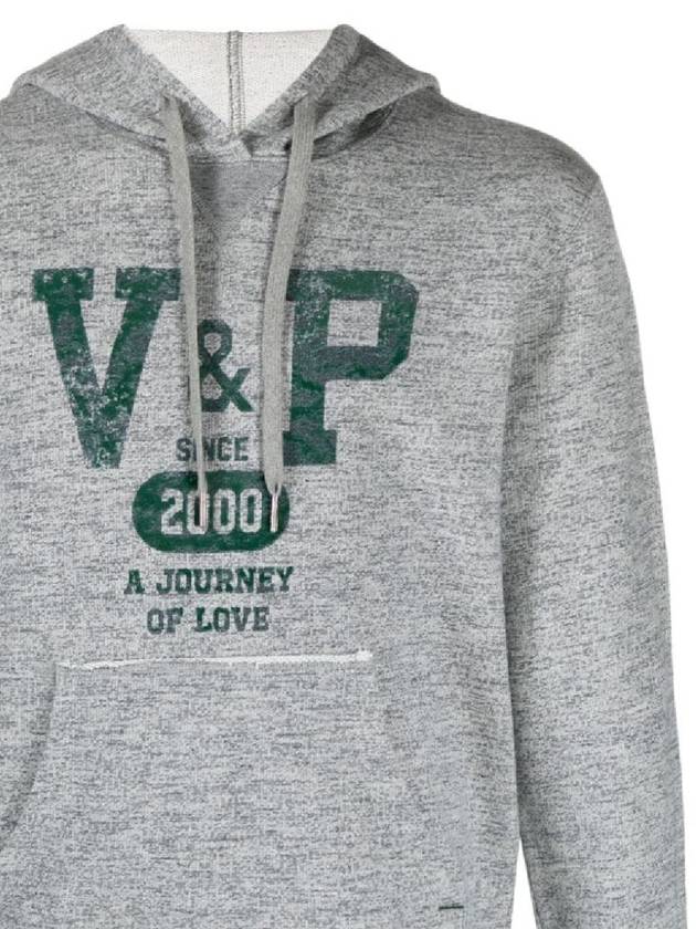 Hooded Sweatshirt GMP01224P001354 60485 MELANGE GRAY DARK GREEN - GOLDEN GOOSE - BALAAN 3