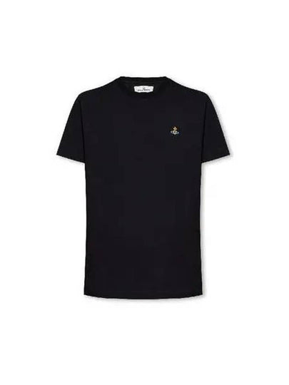 ORB Logo Cotton Short Sleeve T-Shirt Black - VIVIENNE WESTWOOD - BALAAN 2