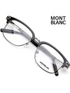 Eyewear Round Metal Glasses Silver Black - MONTBLANC - BALAAN 3