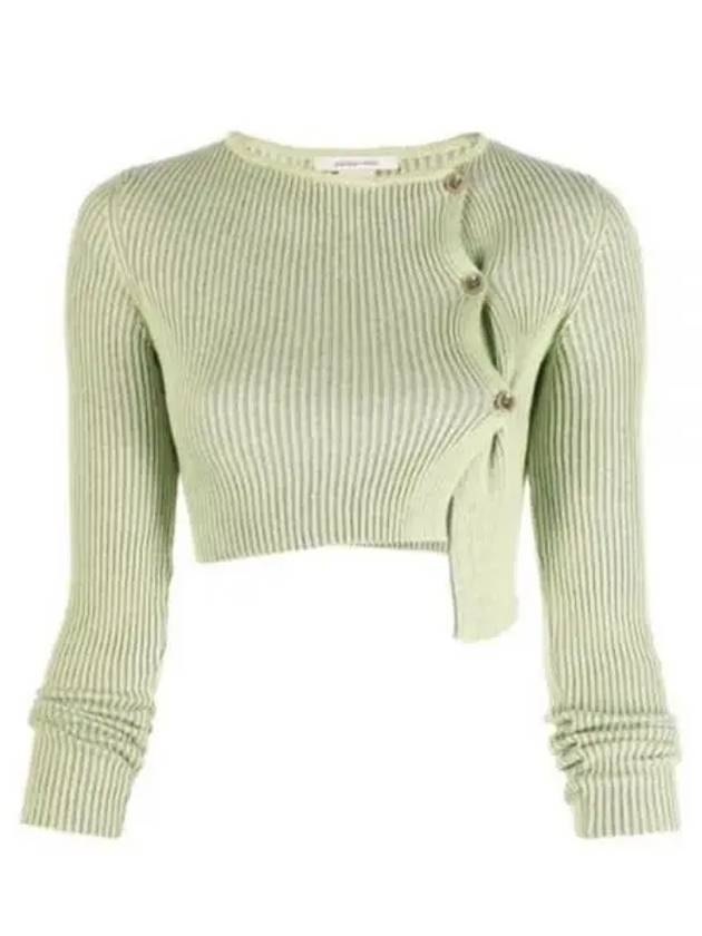 Paloma Wool Women s Zaha Diagonal Crop Cardigan Green OJ2103 - PALOMA WOOL - BALAAN 1