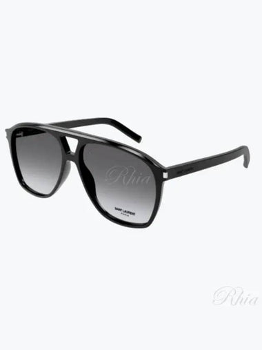 SL 596 Dune Double Bridge Sunglasses 006 Black Gray - SAINT LAURENT - BALAAN 1