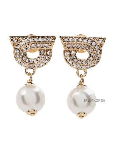 Ferragamo Women s Gancini Earrings 76 0781 EAR GSTR PORO PERLA 0776604 - SALVATORE FERRAGAMO - BALAAN 1