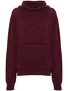 Men's Embroidered Logo Cotton Oversized Hood Bordeaux - MAISON MARGIELA - BALAAN 2